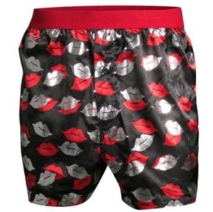 Men's Satin Boxer Shorts Elastic Waistband